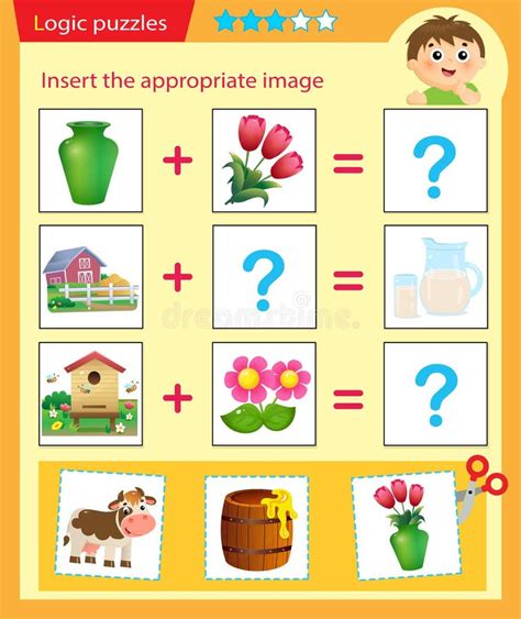 Puzzle De Logique Pour Les Enfants Jeu D Ducation De Jeux D