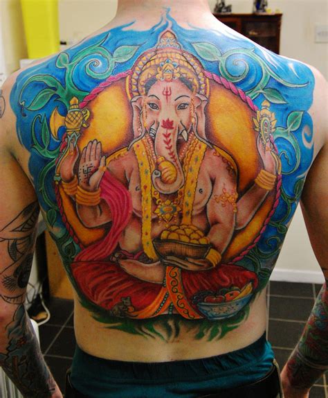 ganesh backpiece tattoo by Nevermore-Ink on DeviantArt