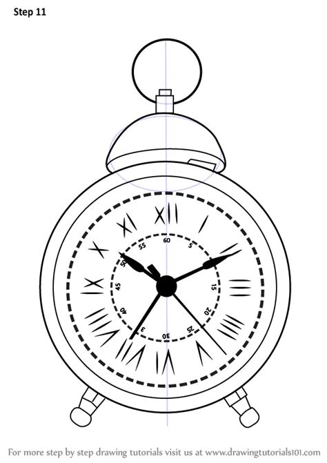 Learn How To Draw A Vintage Clock Vintage Items Step By Step