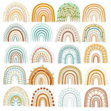 Boho Rainbows Hd Transparent Boho Rainbow Theme Name Tag Rainbow