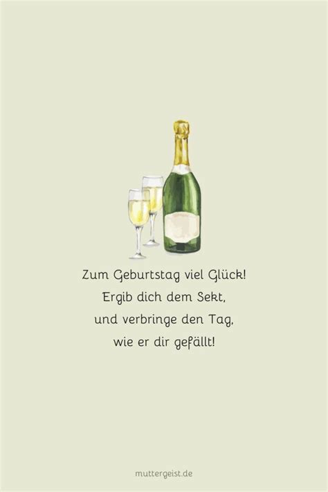 Geburtstagssprüche mit Sekt für beste Stimmung