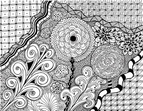 Wild Frog's Artwork & Creations: Floral Zentangle