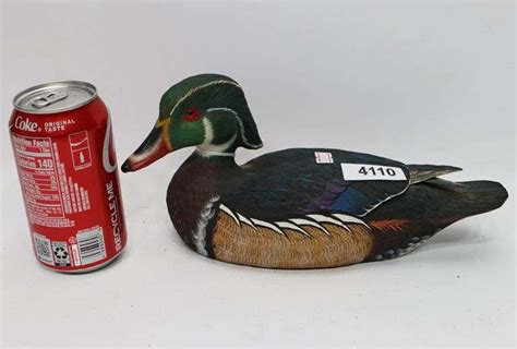 Pat Biddle Elkton Md Wood Duck Drake Decoy Dixon S Auction At Crumpton