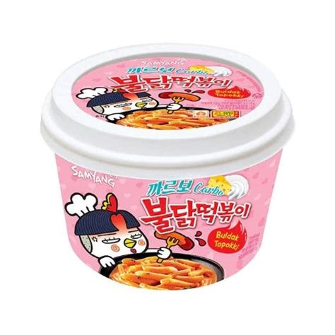 Samyang Buldak Hot Chicken Flavor Topokki Carbo 불닭 떡볶이 까르보 179g Nubon