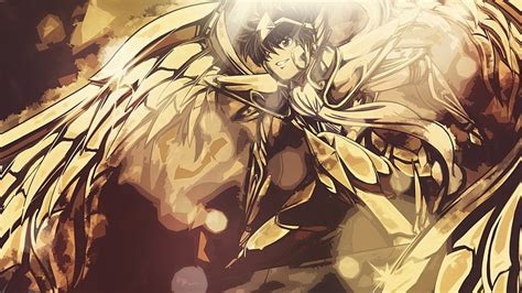 Hd Wallpaper Anime Saint Seiya Leo Aiolia Libra Doko Sagittarius