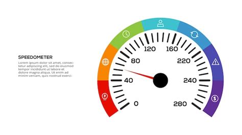 Premium Vector Speedometer Infographic With 7 Elements Template For