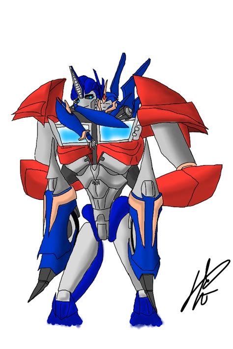 Optimus And Arcee By Lpiridescent