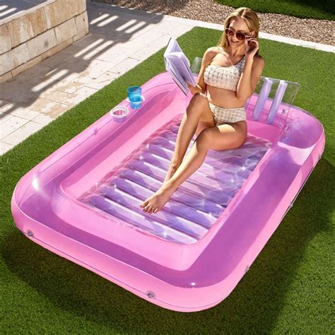 Sloosh Inflatable Tanning Pool Lounge Float X Suntan Tub Raft