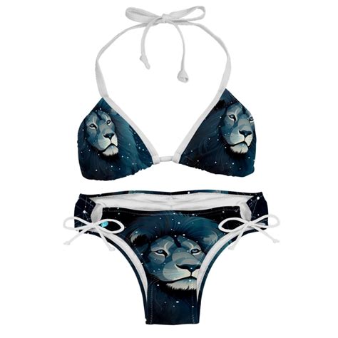 Leo Constellation Detachable Sponge Adjustable Strap Bikini Set Two