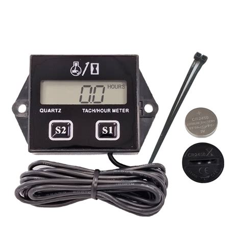 Digital Engine Tach Hour Meter Tachometer Gauge Engine Rpm LCD Display