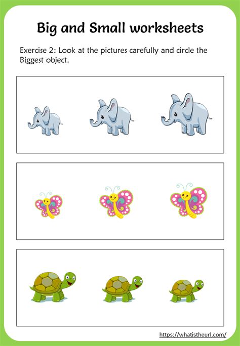 Printable Finding Big And Small Objects Charts And Worksheets Artofit