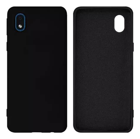 Funda Aterciopelada Negra Y Pel Cula De Vidrio D Para Samgalaxy A