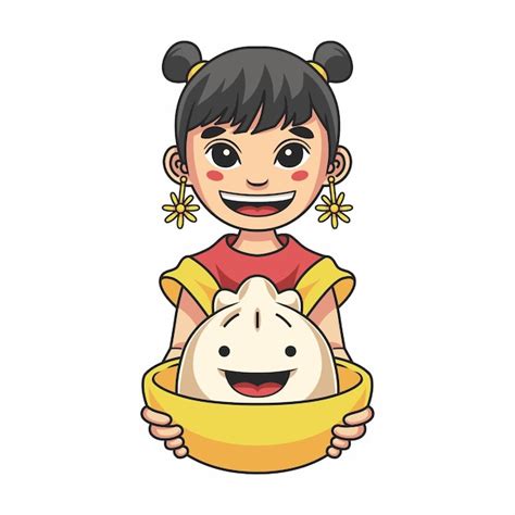 Premium Vector Cute Dim Sum Mascot Vector Logo Illustration