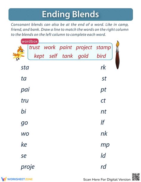 Free ending consonant blends worksheet, Download Free ending consonant ...