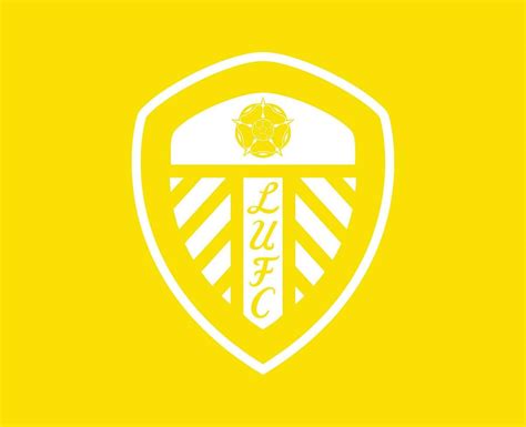 Leeds United Club Logo White Symbol Premier League Football Abstract