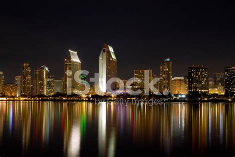 San Diego Skyline At Night Stock Photo | Royalty-Free | FreeImages