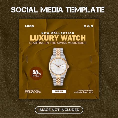 Premium PSD Classic Watch Brand Product Social Media Post Banner