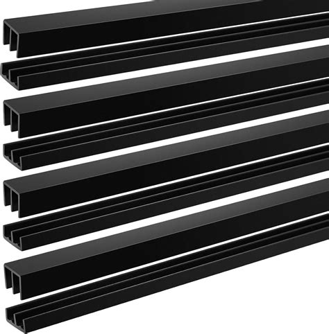 The 4 Sets 4 Ft Long Plastic Sliding Door Track Set for 1/4" Thick