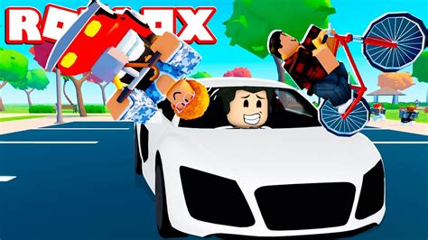 LOKIS CARRO BATE MUITO Roblox Run Over NPCS YouTube