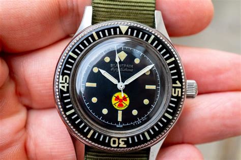 Fifty Fathoms No Radiaton Bundeswehr Wonderful Authentic Watch With