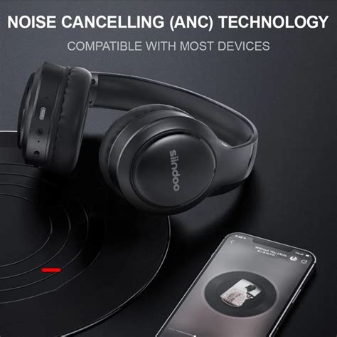 Siindoo Wireless Bluetooth Headphones Foldable Over Ear Headset HIFI ...