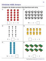 Division With Arrays Worksheets