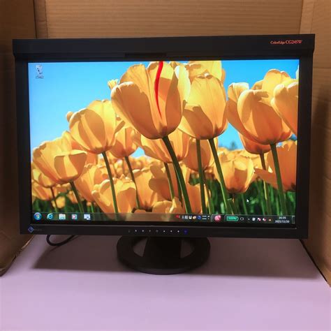 中古良品EIZO 24型 カラーマネージメント液晶 ColorEdge CG245W使用時間1003H 昇降回転可能 動作品SHY526