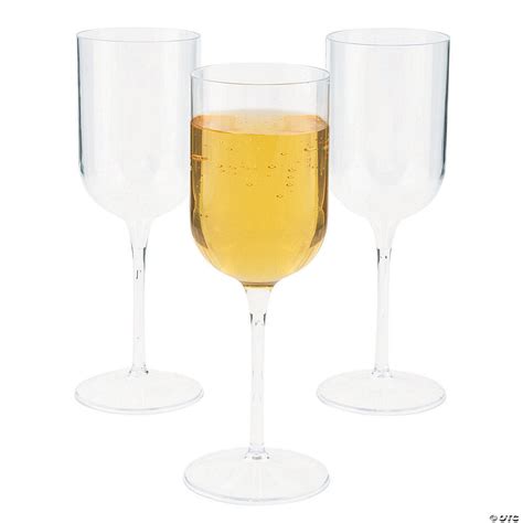 Clear Premium Plastic Wine Glasses 25 Ct Oriental Trading