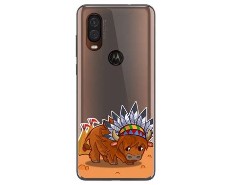 Funda Gel Transparente para Motorola One Vision diseño Bufalo Dibujos