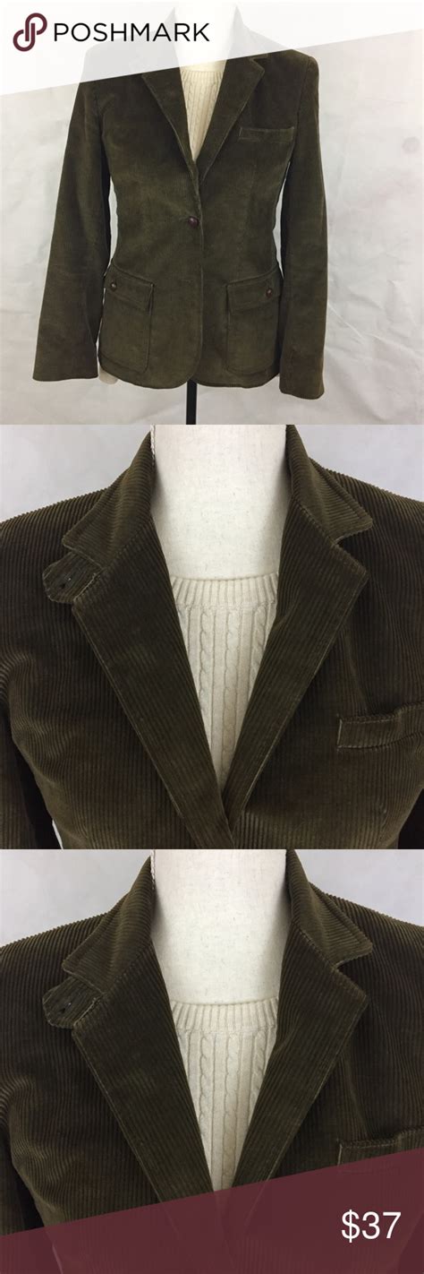 Green Vintage Corduroy Blazer With Elbow Patches Clothes Design