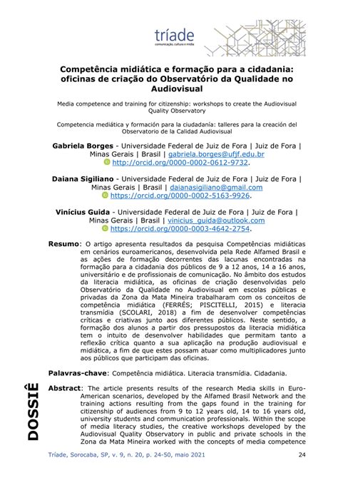 Pdf Compet Ncia Midi Tica E Forma O Para A Cidadania Oficinas De