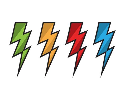 Lightning bolt flash thunderbolt icons vector 579036 Vector Art at Vecteezy