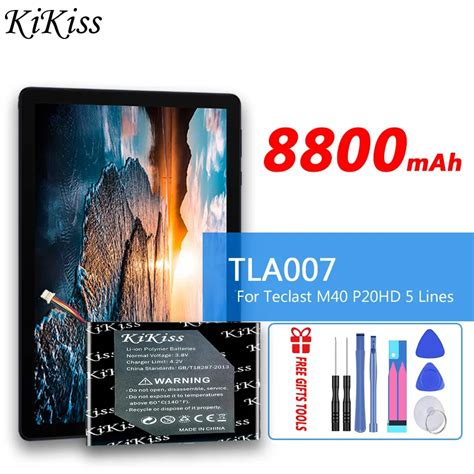 8800mAh KiKiss High Capacity Battery TLA007 For Teclast M40 P20HD 5