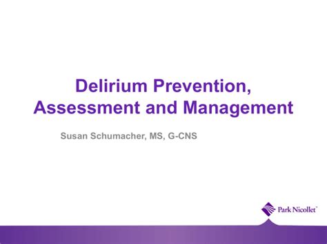 Delirium Prevention Assessment And Management