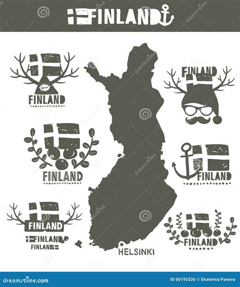 Creative Geographic Map of Finland - Scandinavian Stock Vector ...