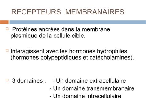 Recepteurs Hormonaux Et Mecanisme Daction Ppt