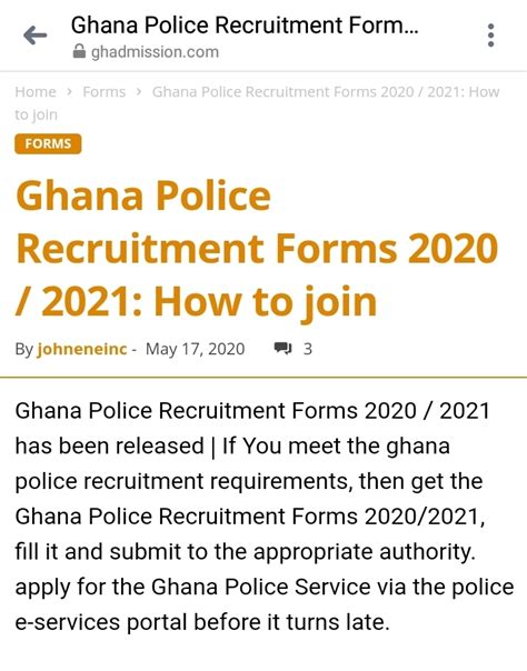 Scam Ghana Police Service Starts 20202021 Recruitment Ghana Fact