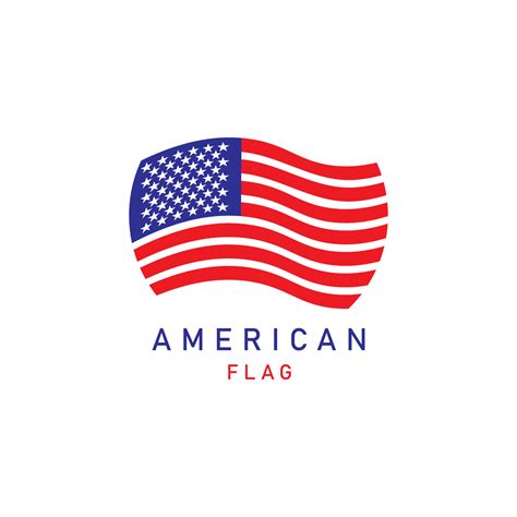 American Flag Logo Design Elements Vector Icons 13080031 Vector Art At