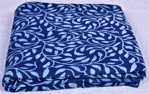 Indigo Fabric Indigo Blue Cotton Fabric Block Printed | Etsy