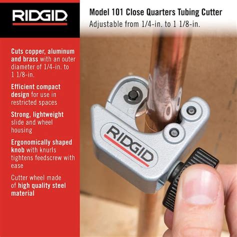 Ridgid Close Quarters Tubing Cutter Small Diameter Copper Brass Plastic