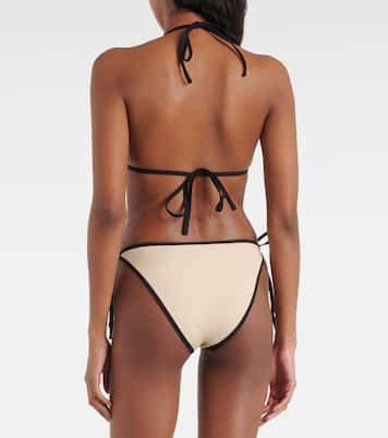 Mid Rise Bikini Bottoms In White Toteme Mytheresa