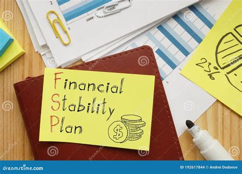 Financial Stability Plan FSP Is Shown On The Conceptual Business Photo