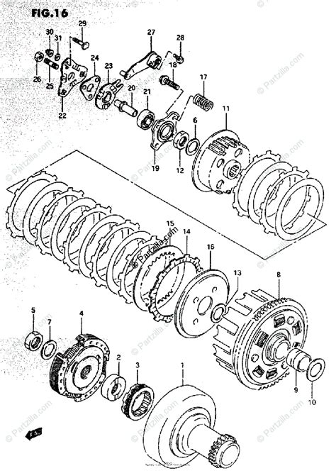 Suzuki ATV 1997 OEM Parts Diagram For Clutch Partzilla