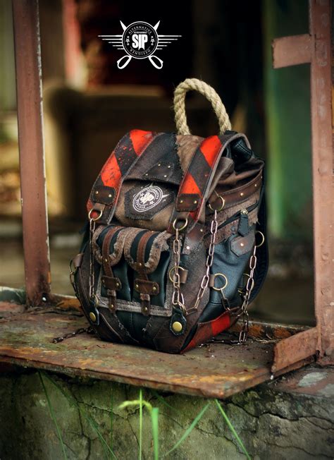 Post Apocalyptic Leather Backpack Etsy