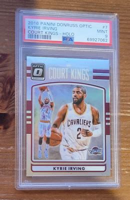 2016 Panini Donruss Optic Court Kings Holo 7 Kyrie Irving PSA 9 POP 2