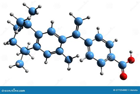 3D Image Of Retinoic Acid Skeletal Formula Royalty Free Stock Photo