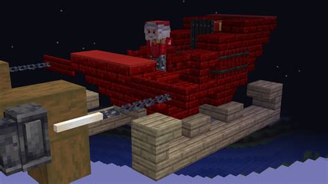 Christmas themed house and Santa's sleigh Minecraft Map