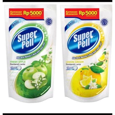 Jual Super Pell Pembersih Lantai Fresh Lemon Apple 280 Ml Shopee