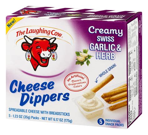 The Laughing Cow Creamy Garlic And Herb Cheese Dippers 5 Ct 1 23 Oz Shipt