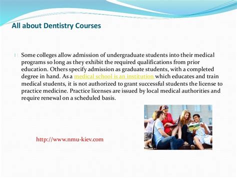 All about dentistry courses